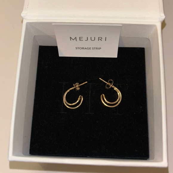 Mejuri Jewelry Mejuri 4k Solid Gold Twin Hoop Earrings Poshmark